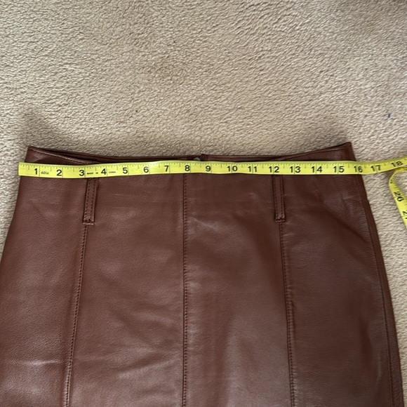 Tristan & America - Genuine leather skirt - size 8 🤎 - Picture 4 of 6